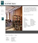 www.achotelaitana.com - Hotel ac aitana hotel con 111 habitaciones situado en una de las mejores zonas de la capital en el paseo de la castellana junto al estadio santiago be