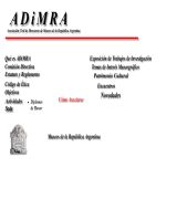 www.adimra.org - Asociación civil cuya misión es fomentar y preservar el patrimonio cultural y natural de la nación.como también defender la jerarquía y desempeñ