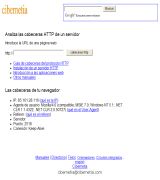 www.cibernetia.com - Visor de cabeceras http muestra las cabeceras http que envía un servidor