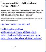 www.construccionscatala.com - Construccions biel catala es una empresa dedicada a la construccion de viviendas utilizando las tecnicas mas tradicionales de mallorca piedra y mares