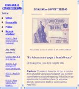 www.convertibilidad.com.ar - Expone apuntes, comentarios centrados en la convertibilidad, análisis de la economía, la moneda, los subsidios, comercio exterior, competitividad y 