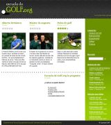 www.escueladegolf.org - Características del equipamiento los campos el entrenamiento y biografías de golfistas famosos incluye juegos en línea