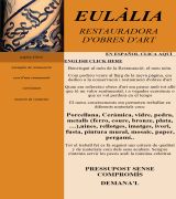 www.eulaliarestauradora.com - Conservación y restauración de todo tipo de obras de arte trabajo con distintos materiales como la porcelana cerámica cristal piedra metales hierro