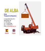 www.gruasdealba.com - Servicio regional de gruas industriales y transporte especializado.