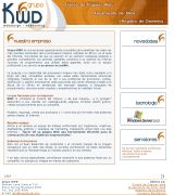 www.grupokwd.com - Ofrecen servicios de registro de dominio, diseño de páginas web y hospedaje. información de sus planes, soporte técnico, cartelera de clientes y c