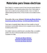 materiales.lineas-electricas.com.ar - En nuetro sitio encontrará valiosa información sobre materiales para lineas electricas