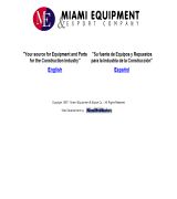 www.miamiequipment.com - Suplidores de repuestos para grúas e industria de la construcción. información sobre equipos, partes, subastas y contacto.