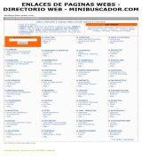 www.minibuscador.com - Directorio web donde podrás encontrar más de 500 categorías y miles de enlaces con una completa ficha de su web para que elijas bien los sitios a l