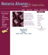 www.notariaalvarez.cl - Sitio que brinda la posibilidad de solicitar el otorgamiento de actuaciones notariales a través de internet.