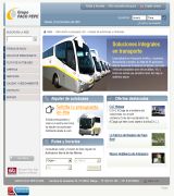 www.pacopepe.com - Grupo de empresas de autocares autobuses y microbuses que realizan transporte turístico congresos grandes eventos discrecional escolares y líneas re