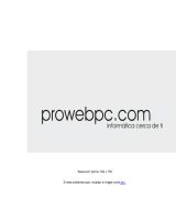 www.prowebpc.com - Empresa especializada en el diseño de páginas web en reparaciones instalaciones y mantenimiento de ordenadores y redes así como en la venta de hard