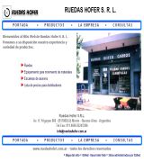 www.ruedashofer.com.ar - Fábrica de ruedas para muebles carros máquinas carretillas y hormigoneras ruedas de goma gris para mobiliario y uso hospitalario
