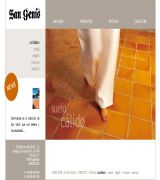 www.san-genis.com - Empresa fabricante de baldosas de terracota artesanal con una gama de productos para la decoración
