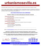 www.urbanismosevilla.es - Realización de trámites ante la gerencia municipal de urbanismo licencia de obras cubas contenedores vía pública etc